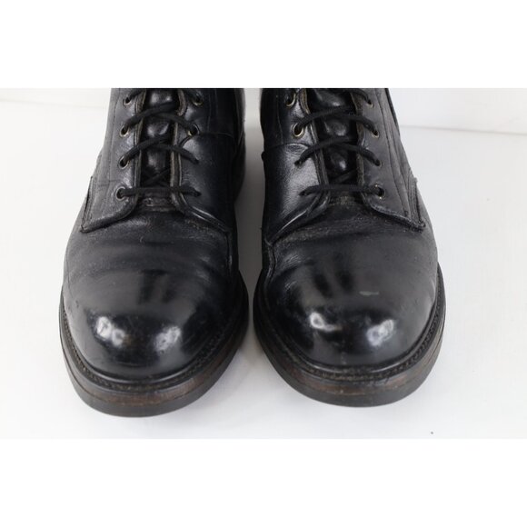 Vtg 70s 80s USGI Military Mens 8.5 W Leather Combat Boots Black USA Steel Toe main image 6